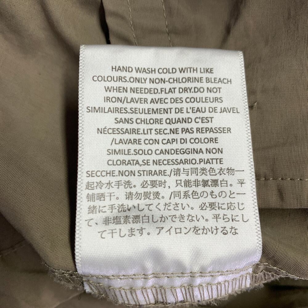 ESSENTIALS Size L Tan Cotton Nylon Logo Half Zip Jacket - Picture 8 of 8